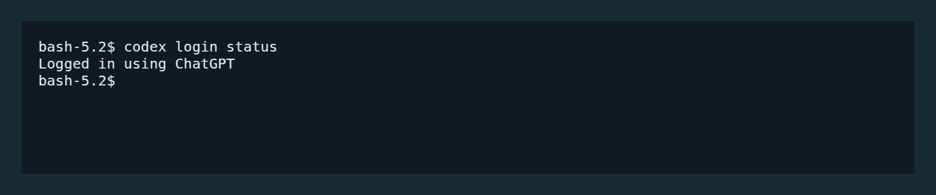 Статус входа через ChatGPT